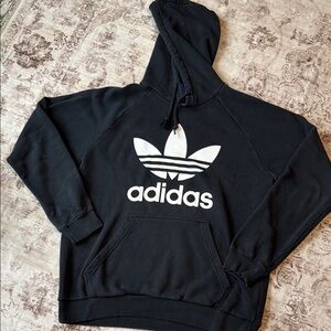 Adidas Men's Black Hoodie Sweater